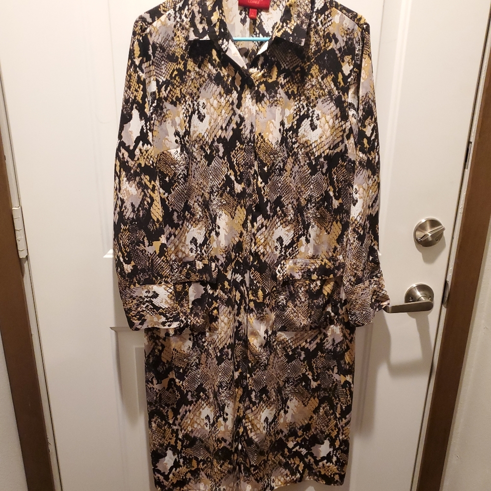 JLO button up dress.